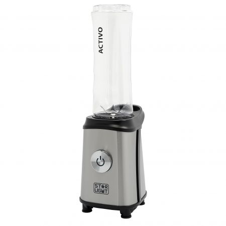 Blender Star-Light Activo BG-350SS, 350 W, 1 viteza, 0.6 l, Inox/Negru