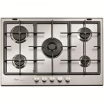Plita incorporabila Whirlpool iXelium Estetica Fusion GMF 7522 IXL, Gaz, 5 Arzatoare, Aprindere electrica, Gratare fonta, Inox